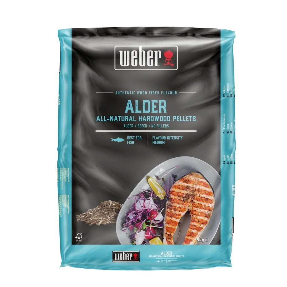 Weber dřevěné přírodní pelety OLŠE, 8 kg