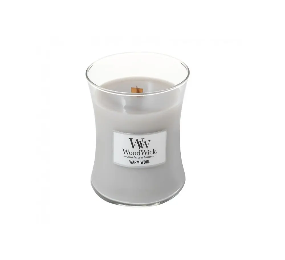 Vonná svíčka WoodWick malá - Warm Wool