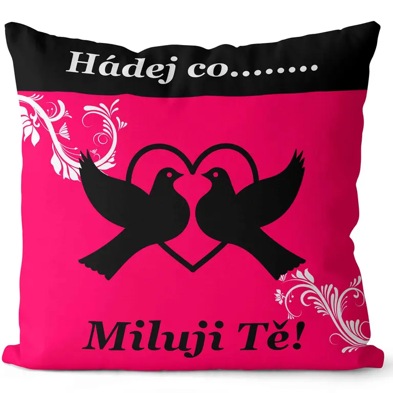 Polštář Hádej co (Velikost: 55 x 55 cm)