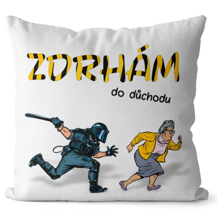 Polštář Zdrhám do důchodu – pro ženy (Velikost: 55 x 55 cm)