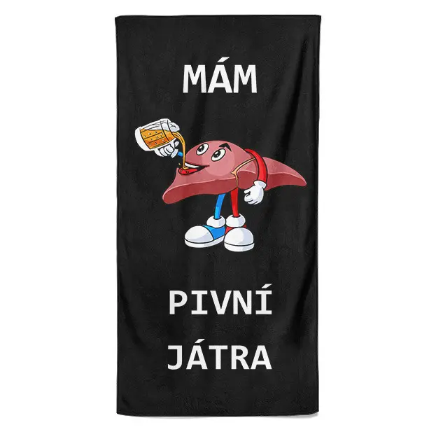 Osuška Pivní játra (Velikost osušky: 100x170cm)