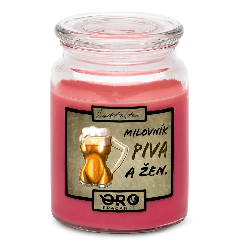 Svíčka Milovník piva a žen (Vůně svíčky