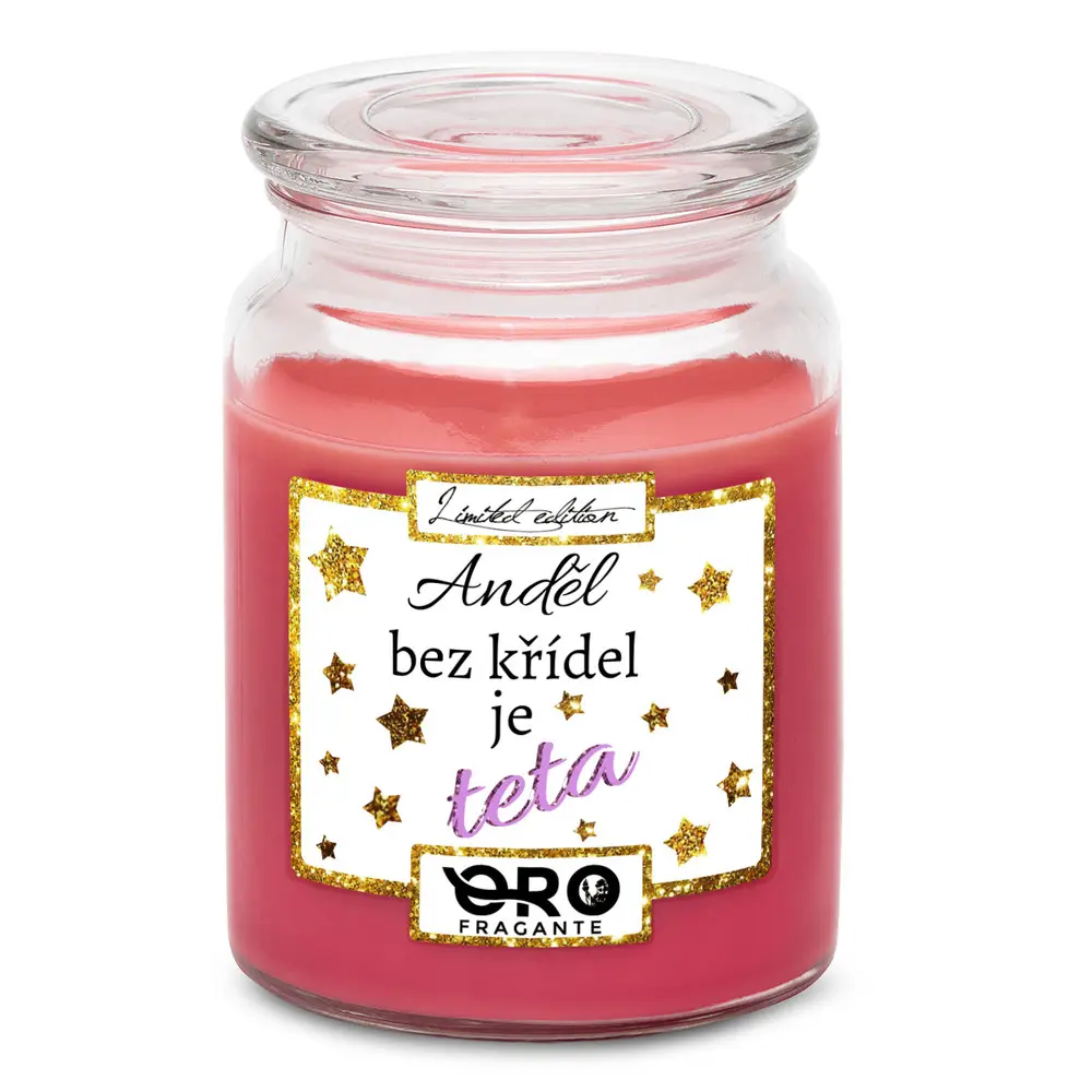 Svíčka Anděl bez křídel je teta (Vůně svíčky