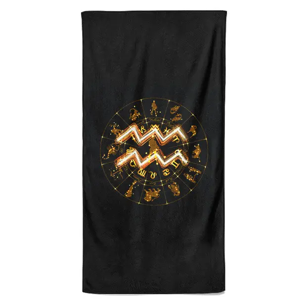 Osuška Symbol Znamení Vodnář (21.1. - 20.2.) (Velikost osušky: 100x170cm)