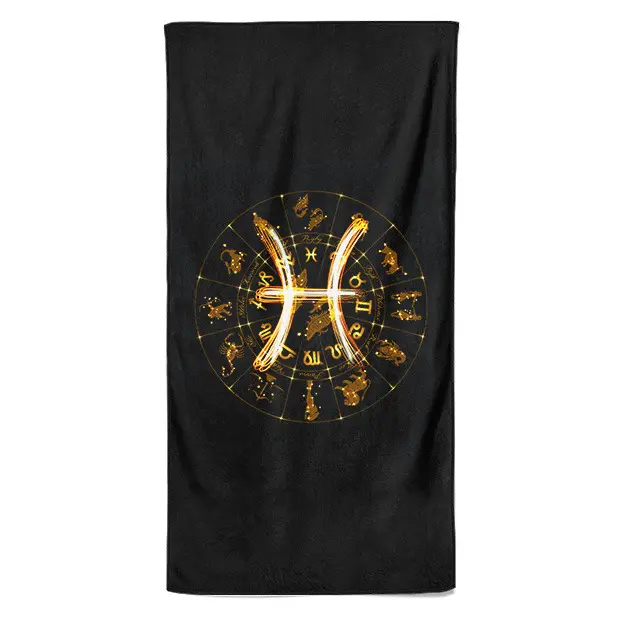 Osuška Symbol Znamení Ryby  (21.1. - 20.3.) (Velikost osušky: 100x170cm)
