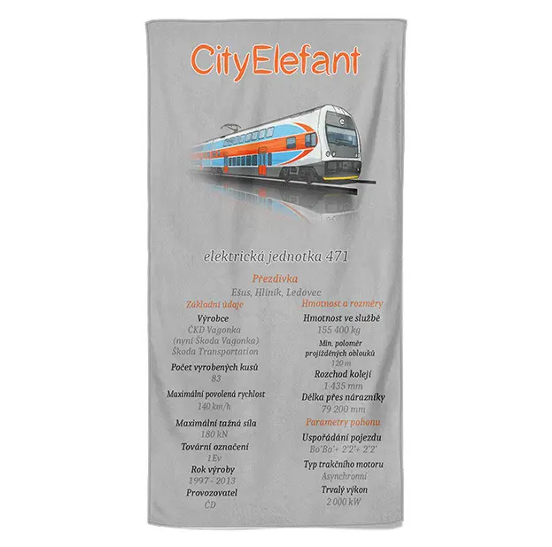 Osuška CityElefant (Velikost osušky: 100x170cm)