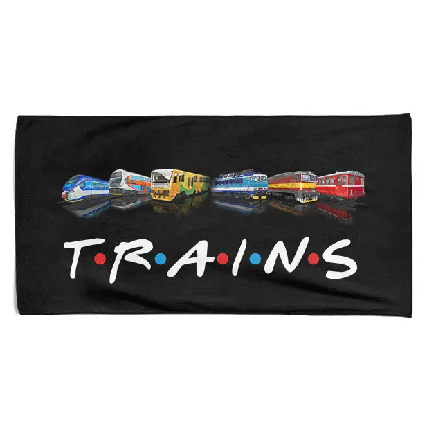 Osuška Trains (Velikost osušky: 100x170cm)