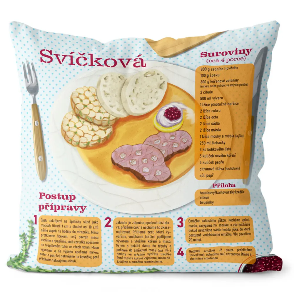 Polštář Svíčková (Velikost: 55 x 55 cm)