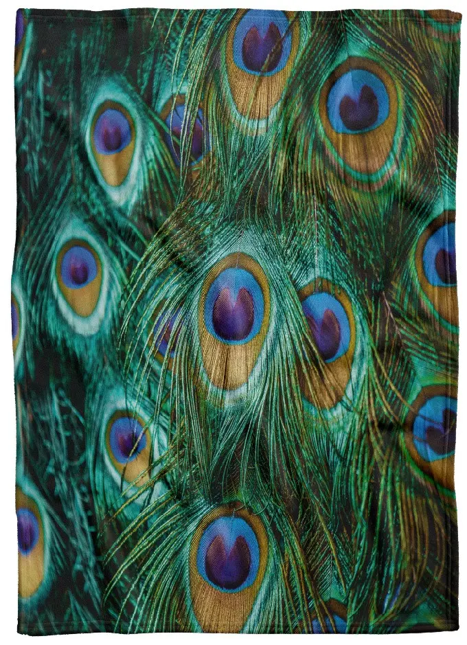 IMPAR Fleecová deka Paví oko 150x120 cm (Rozměr : 150 x 120 cm, Podšití beránkem: NE)