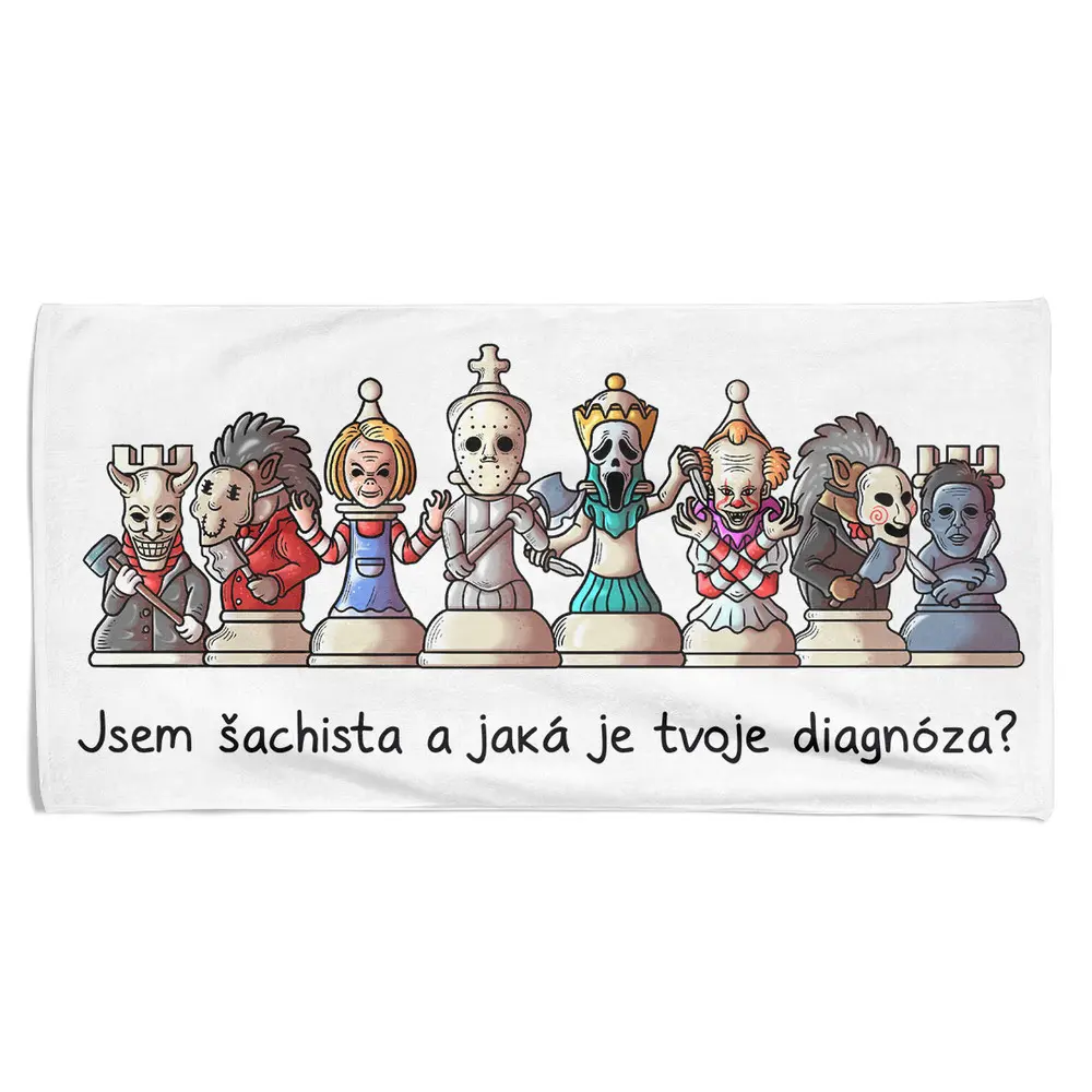 Osuška Diagnóza šachista (Velikost osušky: 100x170cm)
