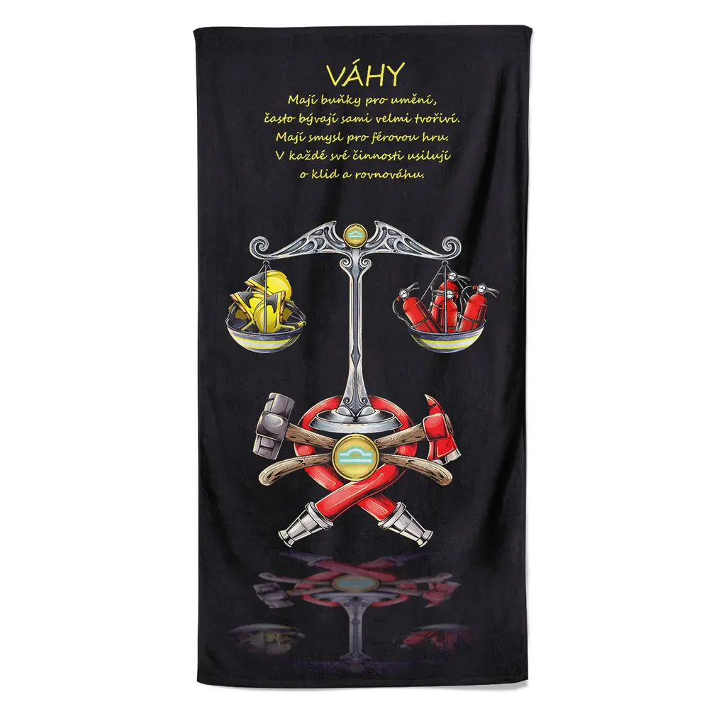 Osuška Hasičské znamení Váhy (Velikost osušky: 100x170cm)