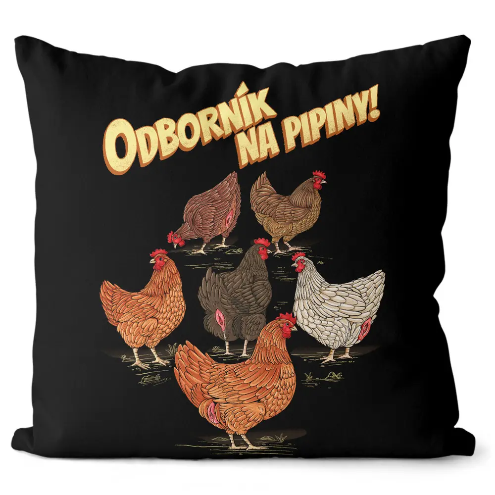 Polštář Odborník na pipiny (Velikost: 55 x 55 cm)