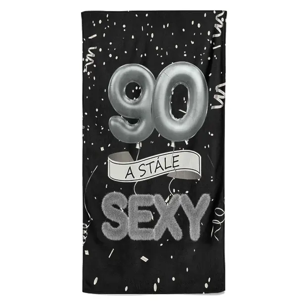 Osuška Stále sexy – černá (věk: 90, Velikost osušky: 100x170cm)