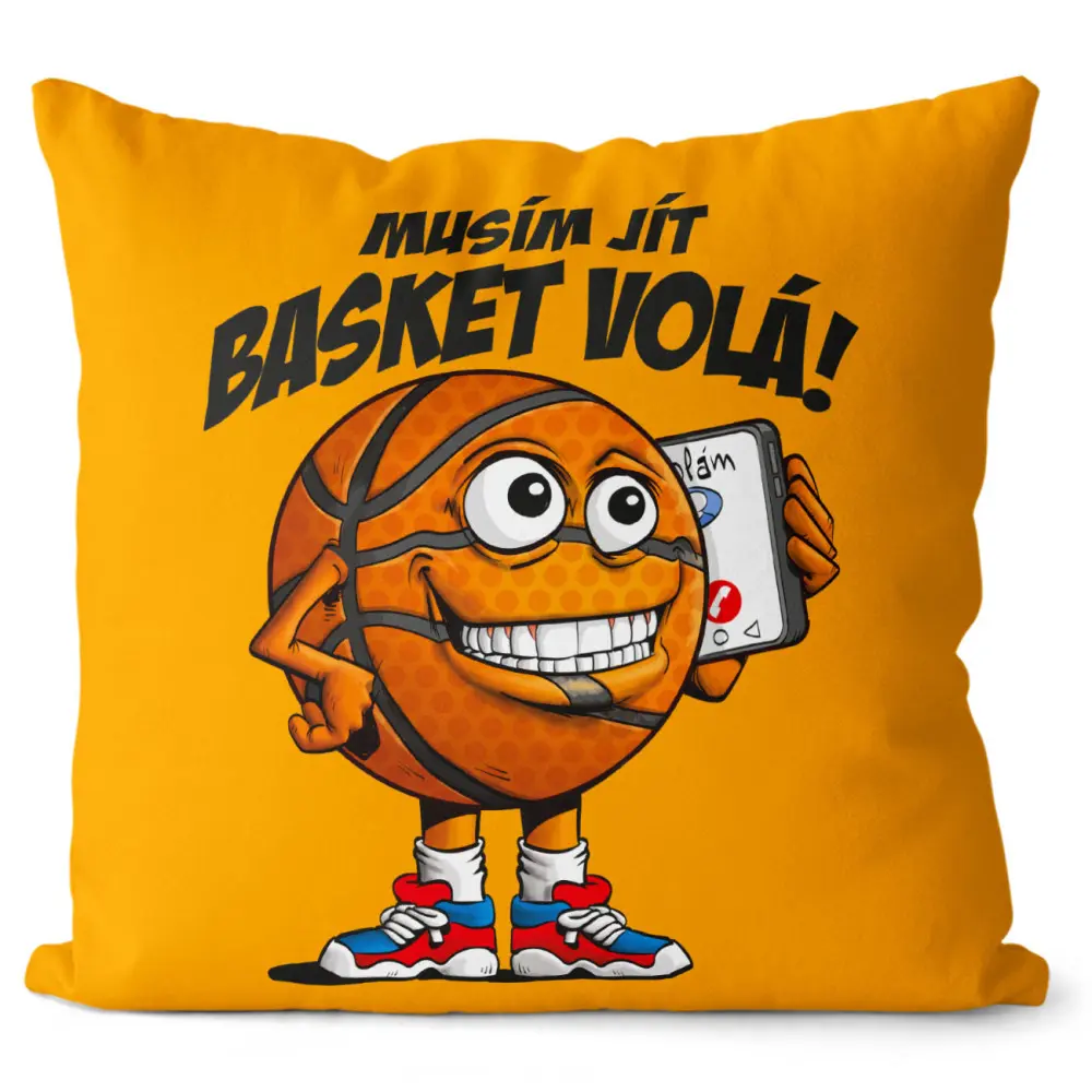 Polštář Basket volá (Velikost: 40 x 40 cm)