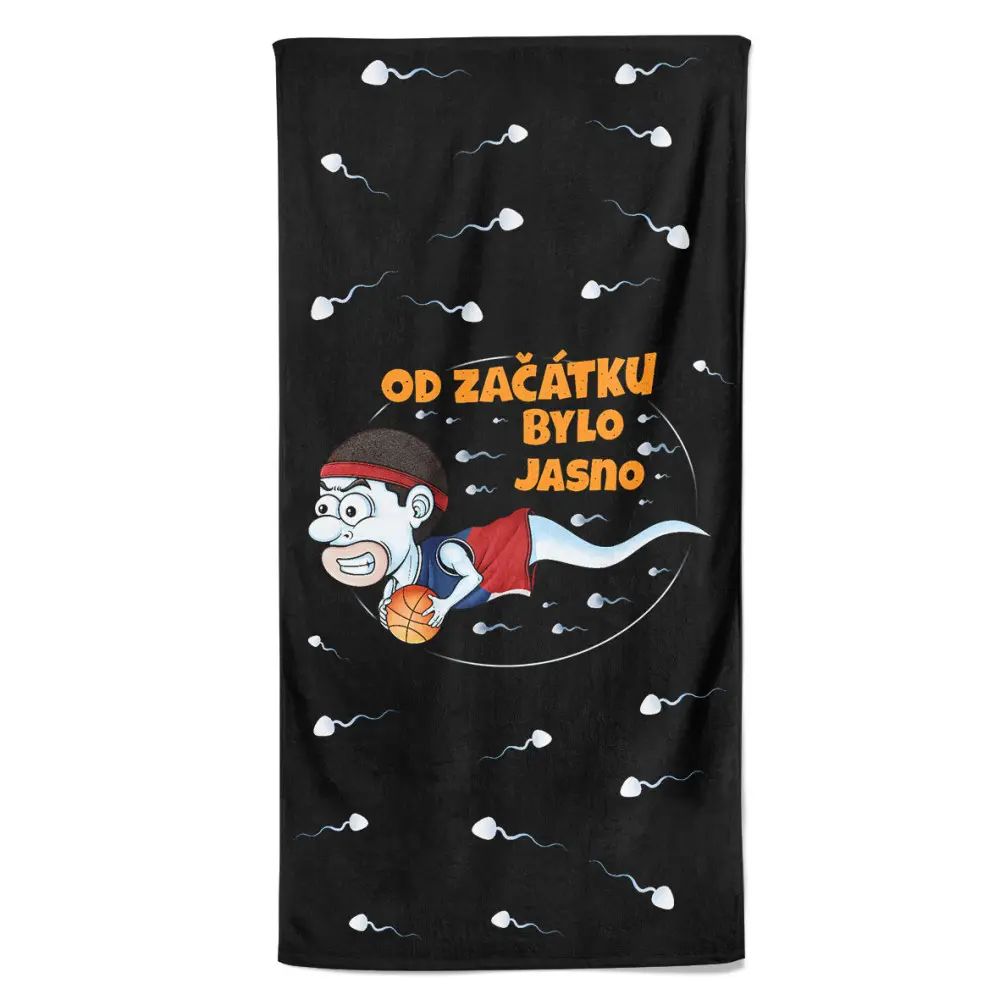 Osuška Basketbalová spermie (Velikost osušky: 100x170cm)
