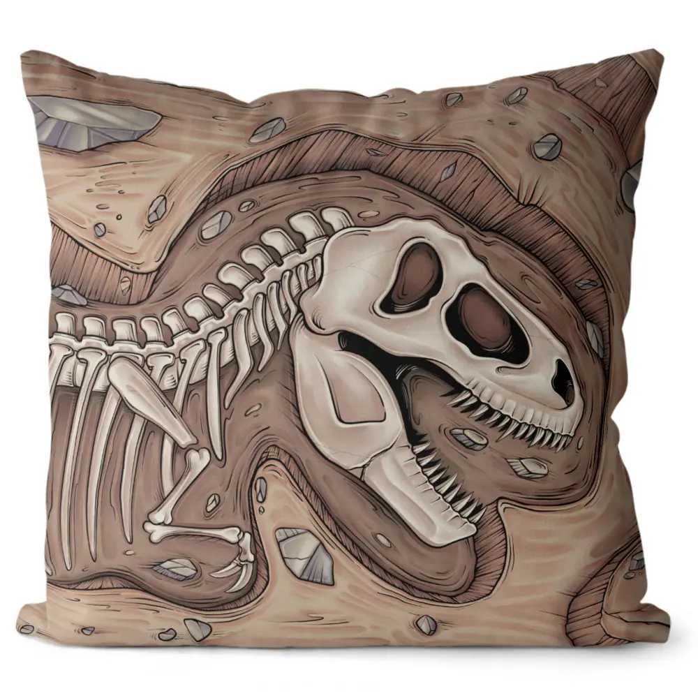 Polštář T-rex bones (Velikost: 55 x 55 cm)
