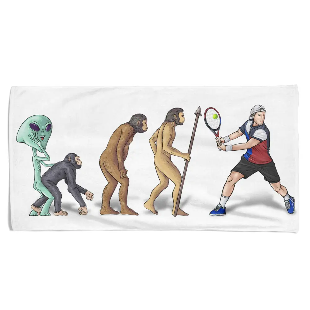 Osuška Evoluce tenisu (Velikost osušky: 100x170cm)
