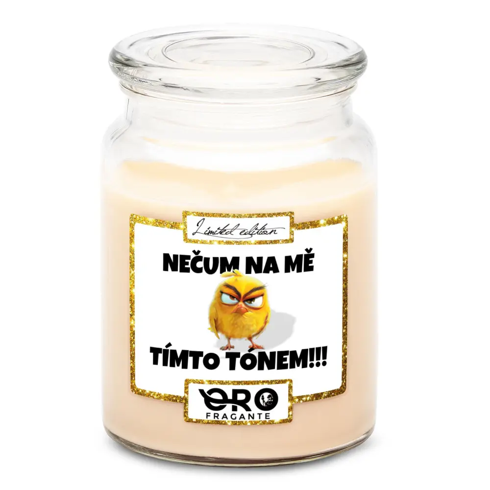 Svíčka Nečum na mě – kanár (Vůně svíčky