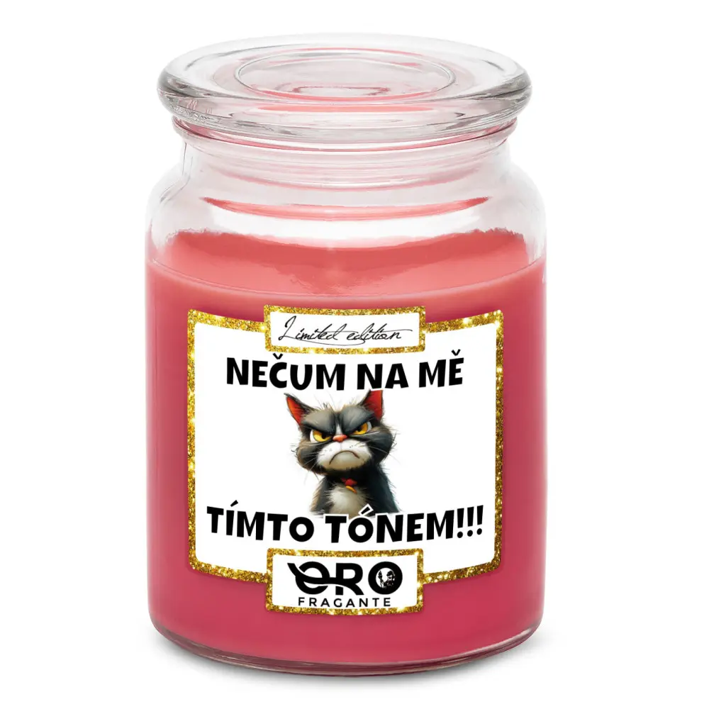 Svíčka Nečum na mě – kočka (Vůně svíčky