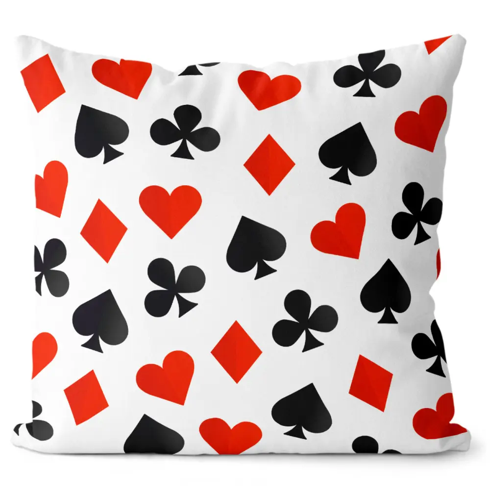 Polštář Poker Pattern (Velikost: 55 x 55 cm)