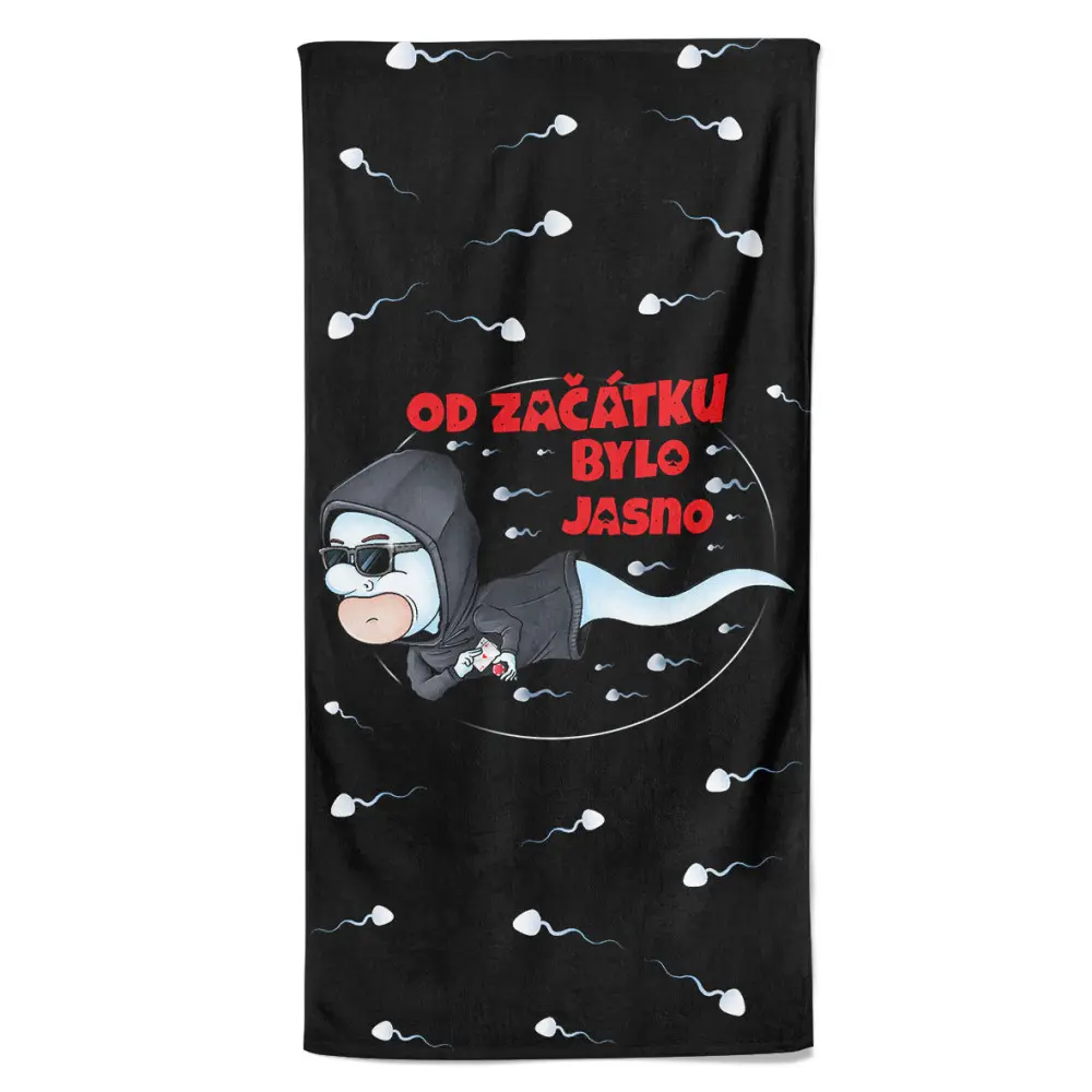 Osuška Pokerová spermie (Velikost osušky: 100x170cm)