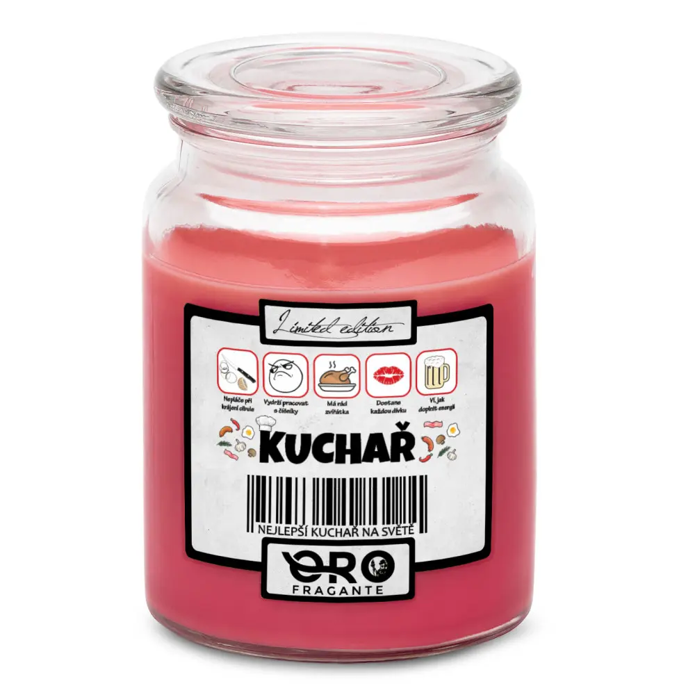Svíčka Kuchař 100% (Vůně svíčky: Višně v čokoládě)