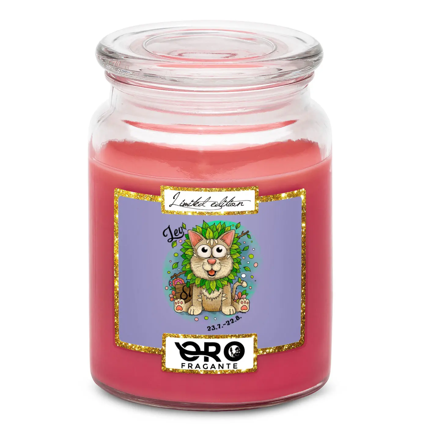 Svíčka Kočičí znamení – lev (Vůně svíčky