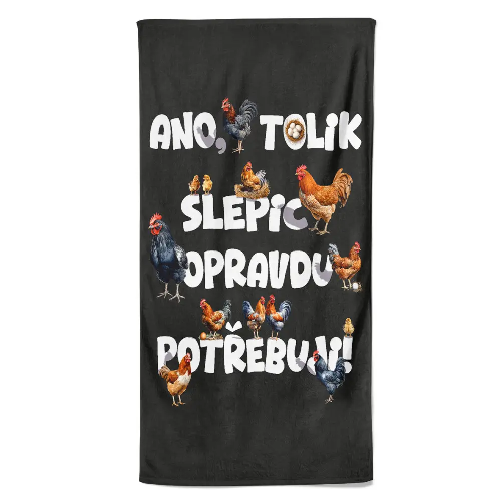 Osuška Tolik slepic (Velikost osušky: 100x170cm)