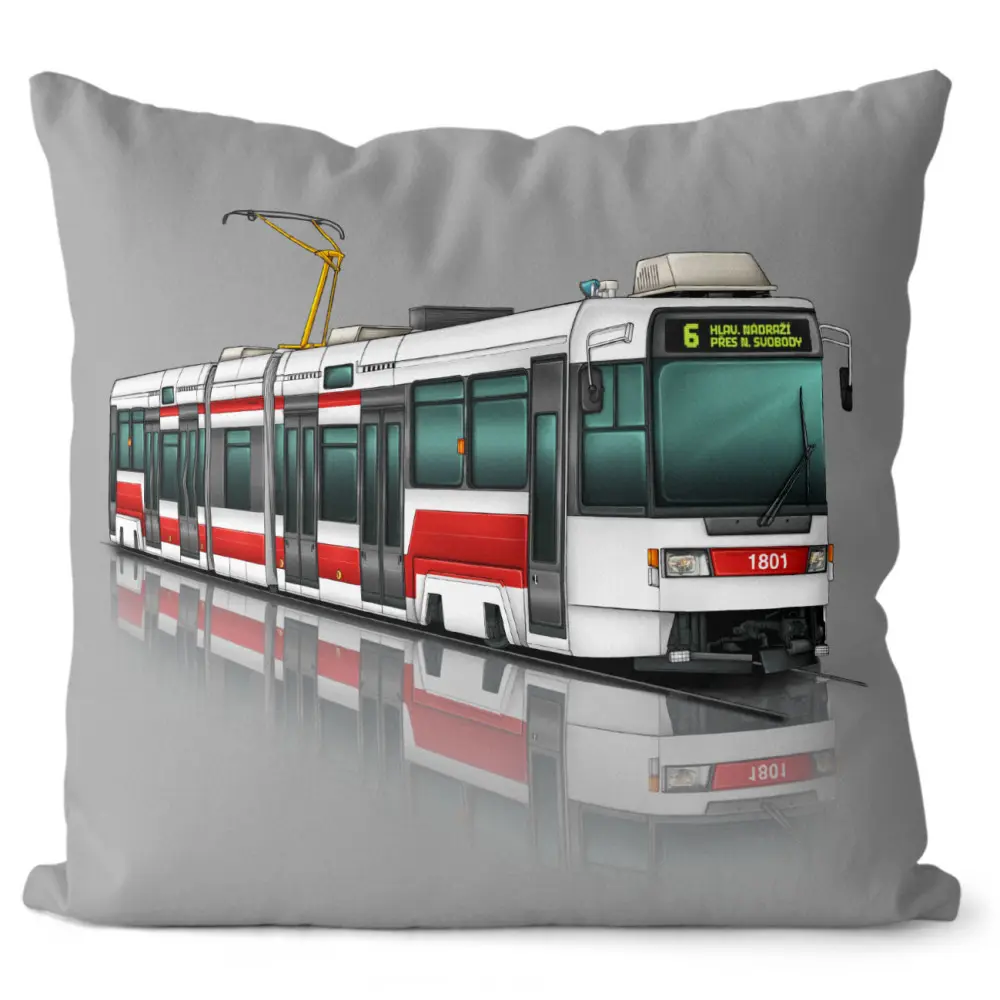 Polštář Tramvaj RT6 (Velikost: 40 x 40 cm)