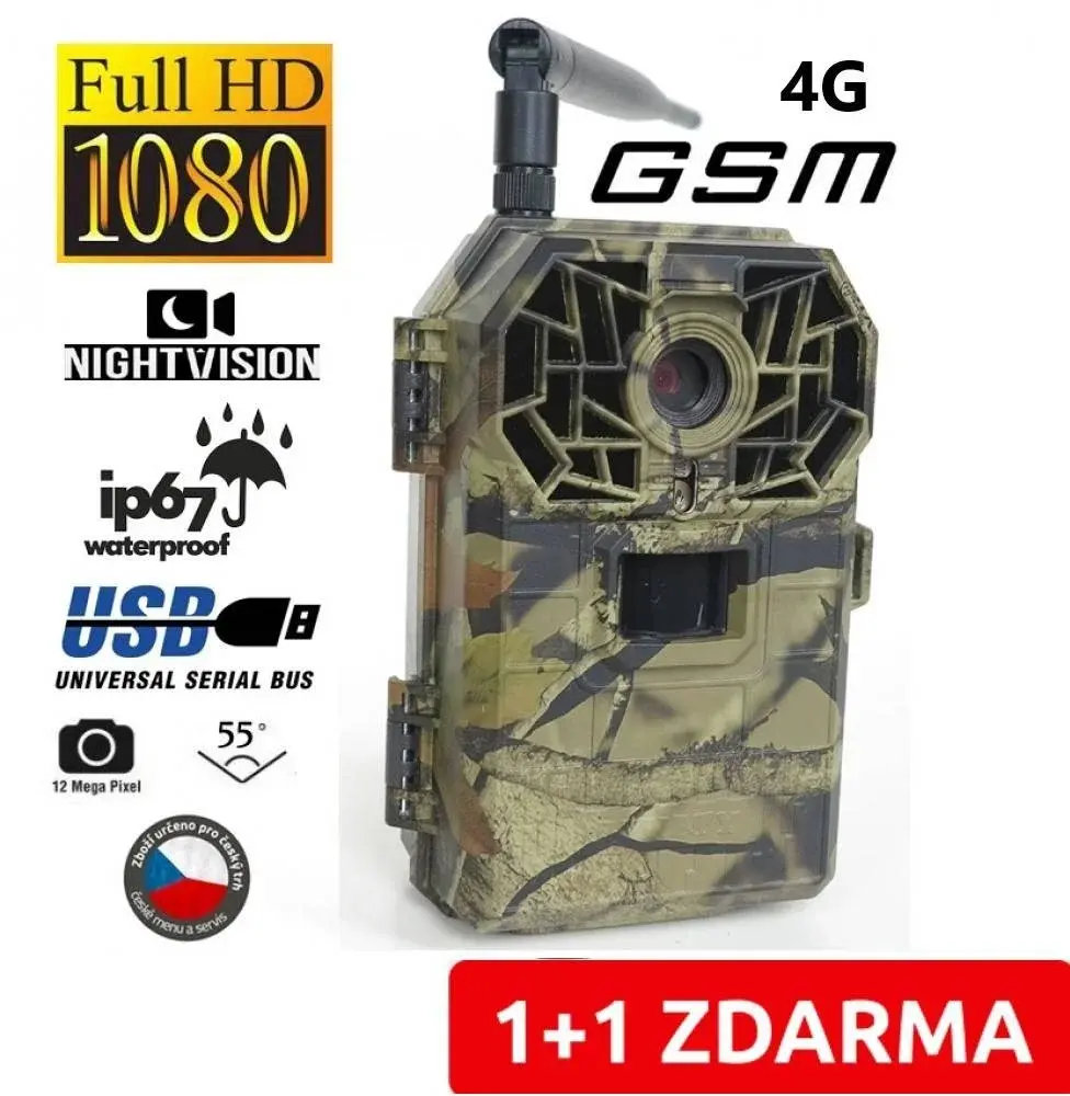 Fotopast BUNATY FULL HD GSM 4G + 32GB karta a SIM karta