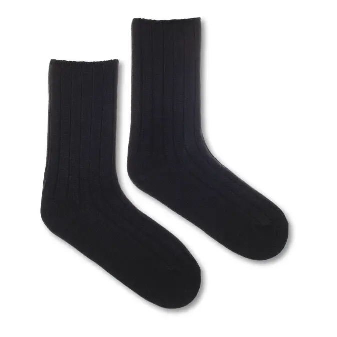 Vlněné ponožky Vlnáč rebro černé