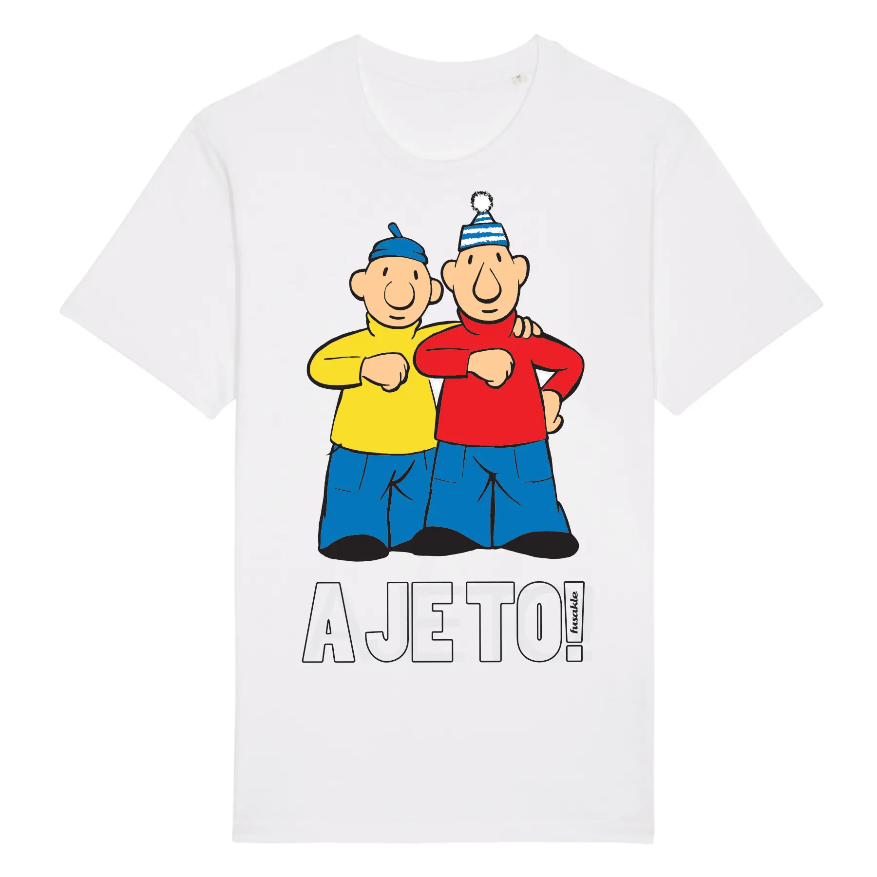 Tričko Pat a Mat -velké A je to! bíle
