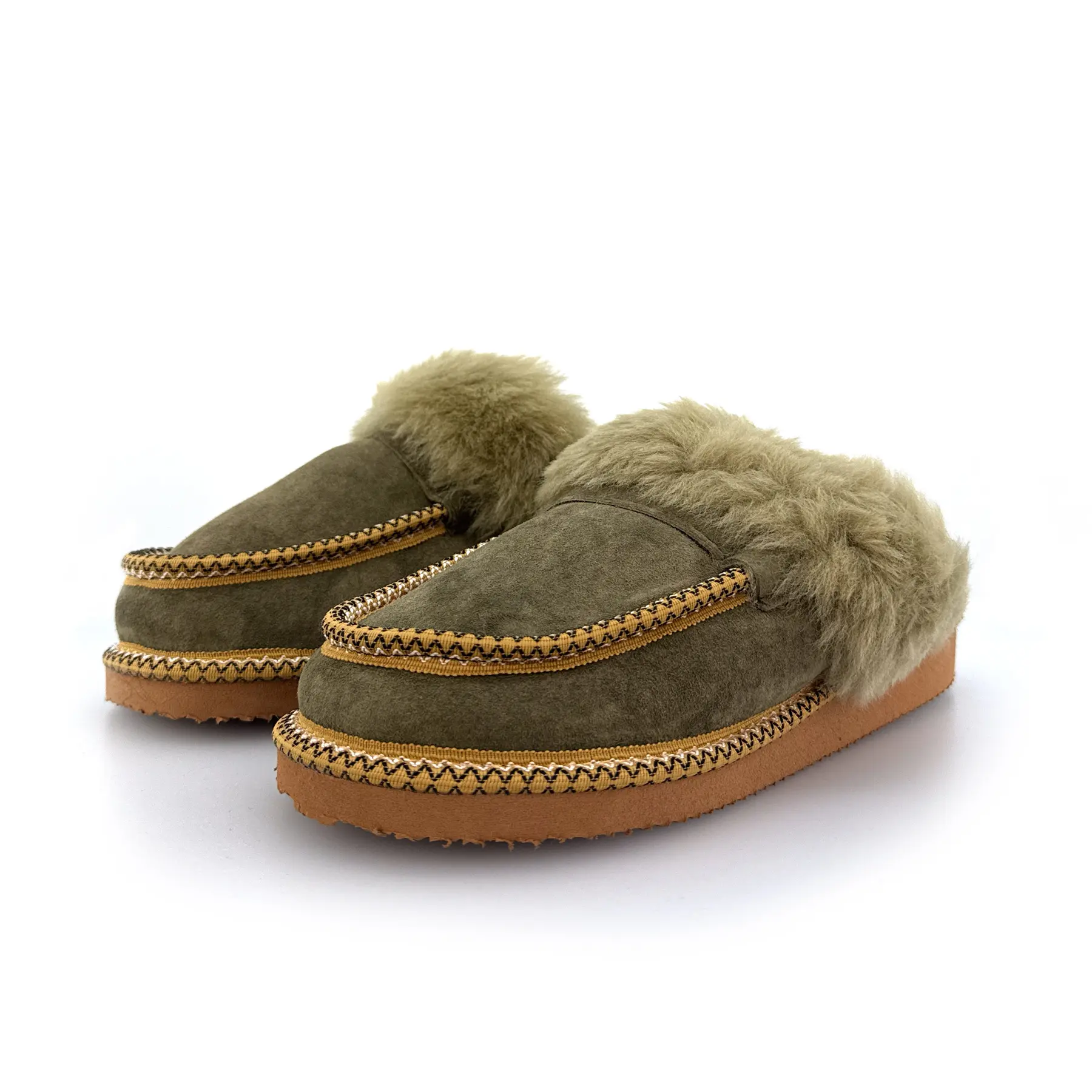Unisex vlněné papuče ASTRID, kaki