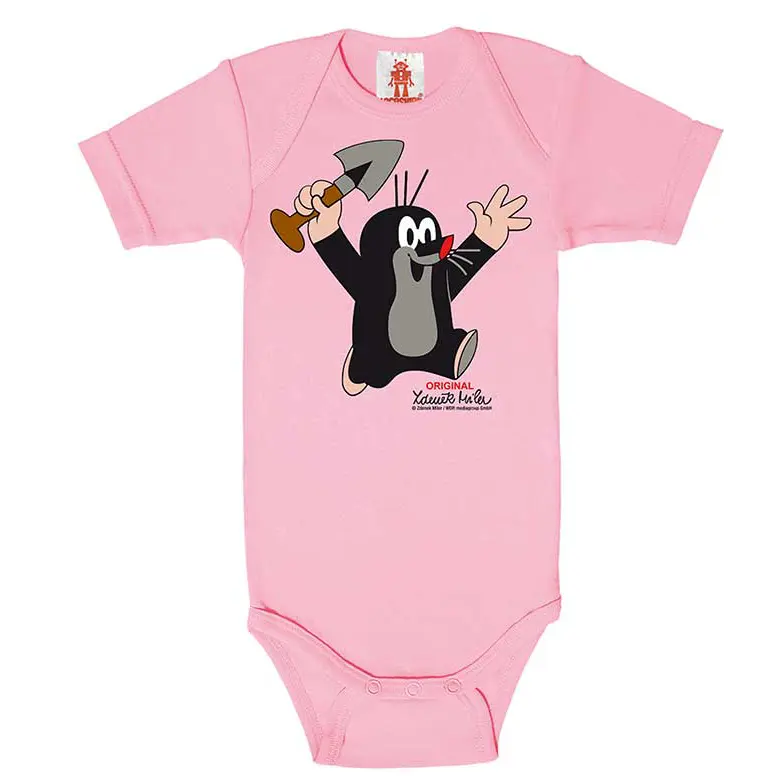 Dětské body Krtek Juhú! světle růžové