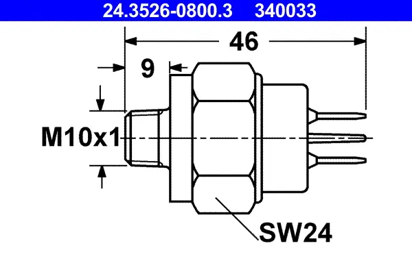 ATE spínač brzdového světla ID MQ 1452267 BUELL M2 1200 CYCLONE 97-02, S1 1200 LIGHTNING 97-99, S1 1200 WHITE LIGHTNING 98-99, S3 1200 THUNDERBOLT
