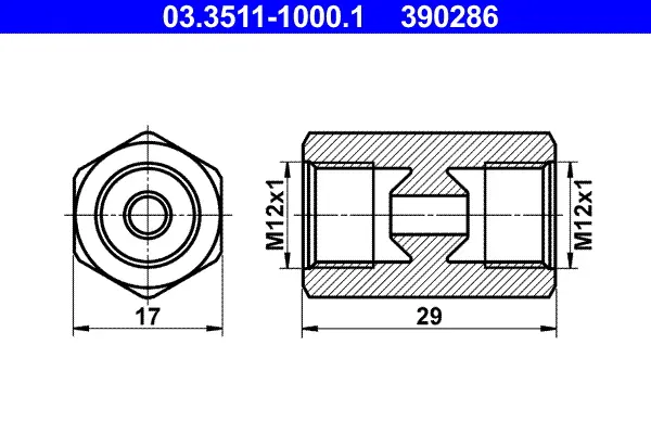 Adaptér brzdového vedení ATE 03.3511-1000.1