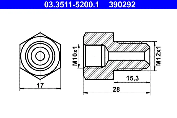 Adaptér brzdového vedení ATE 03.3511-5200.1