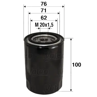 VALEO Olejový filtr 586012