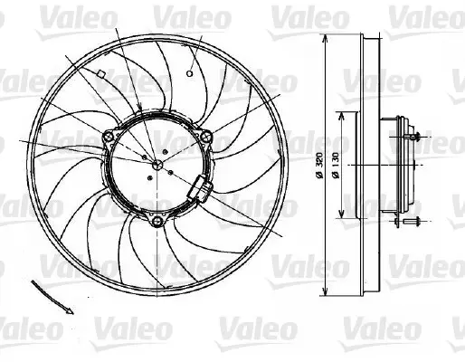 Větrák, chlazení motoru VALEO 696083