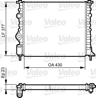 Chladič, chlazení motoru VALEO 731378