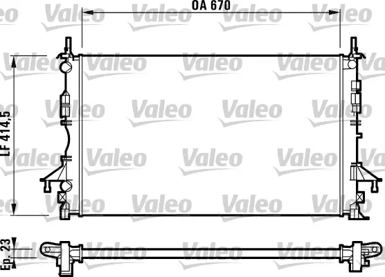 Chladič, chlazení motoru VALEO 732827