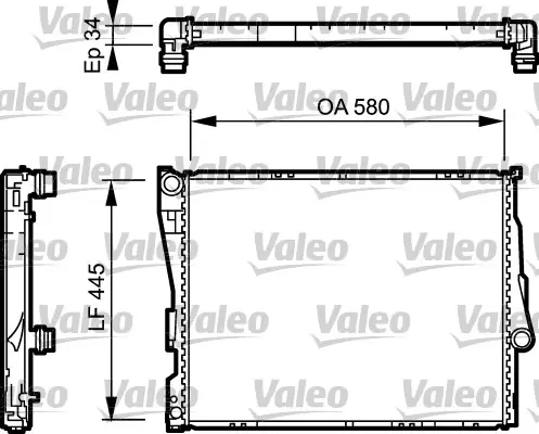 VALEO Chladič, chlazení motoru 734276