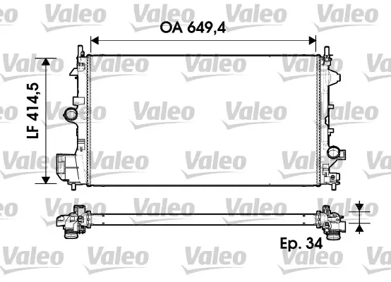 Chladič, chlazení motoru VALEO 734339