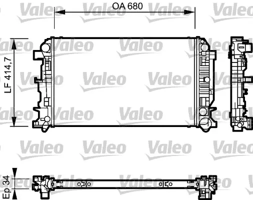 Chladič, chlazení motoru VALEO 735089