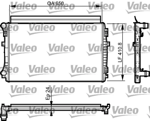 VALEO Chladič, chlazení motoru 735558