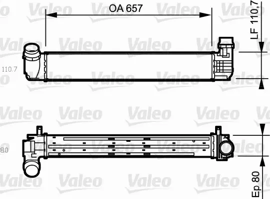 VALEO Chladič turba 818870