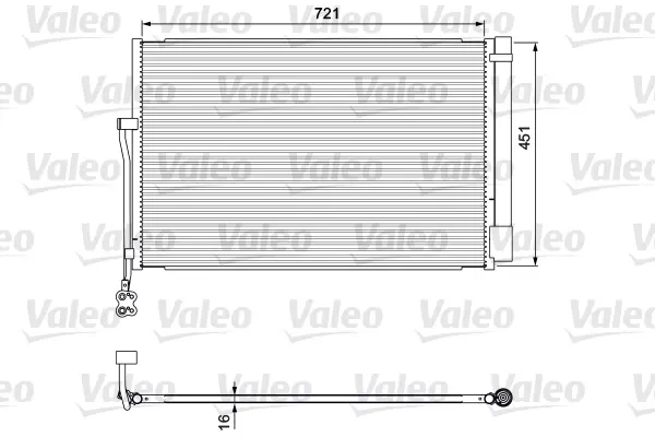 Kondenzátor, klimatizace VALEO 814379