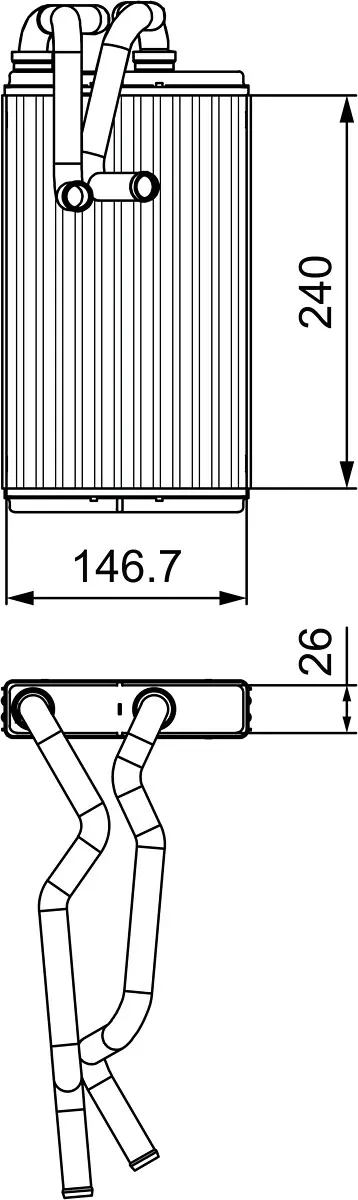 Výměník tepla, vnitřní vytápění VALEO 811525
