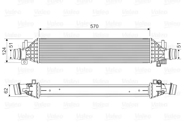 VALEO Chladič turba 818629
