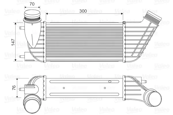 VALEO Chladič turba 818651